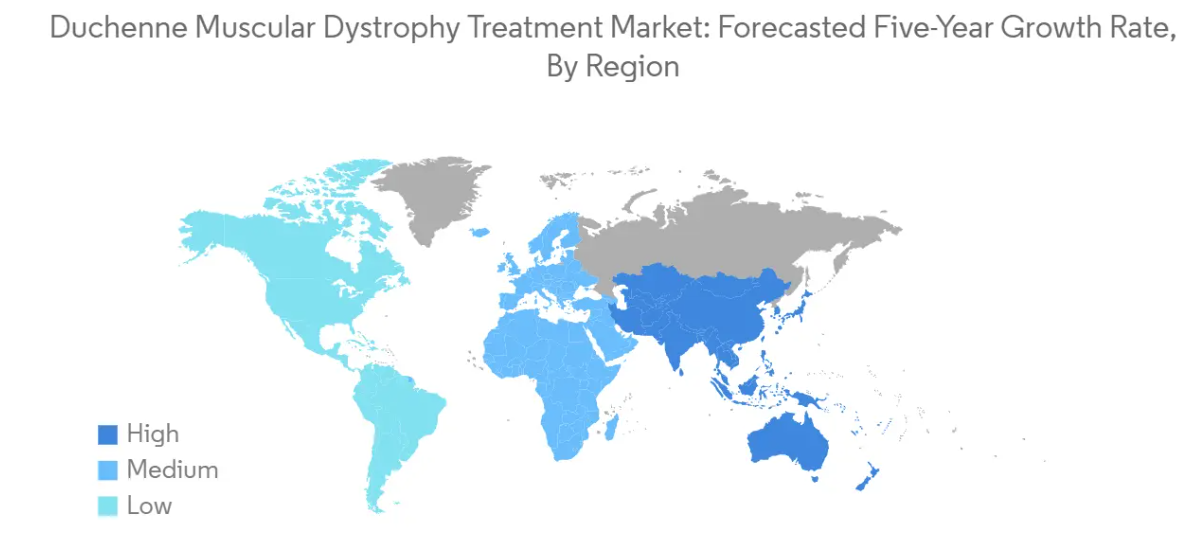 Market Analysis of Duchenne Muscular Dystrophy Treatment Market: Forecasted Growth Rate by Region